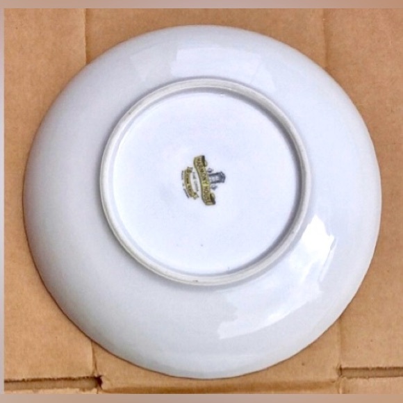 Vtg Discontinued Harmony House Platinum Scroll Coupe Soup Bowl - Picture 4 of 4